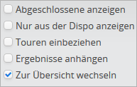Optionen der Detailsuche