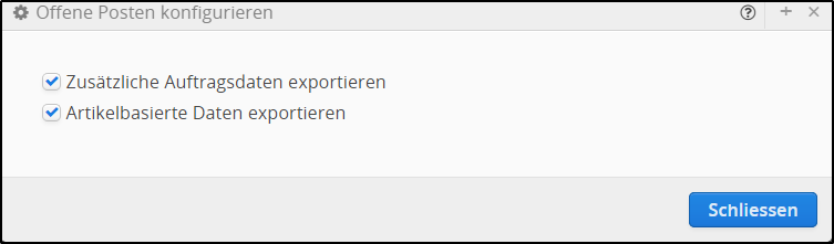 Einstellungen Erledigung