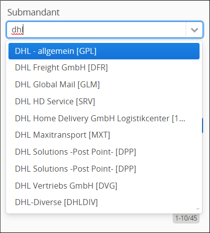 Submandanten Filter