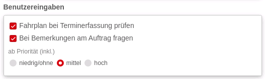 Benutzereingaben
