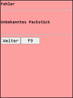 Infoscan Fehler