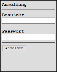 Anmeldung am Scanner
