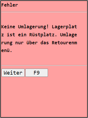 Fehlermeldung bei Umlagerung auf_einen_Ruestplatz