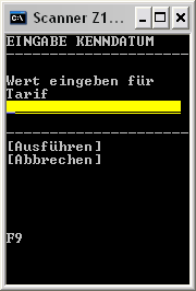 Eingabeaufforderung Kenndatum