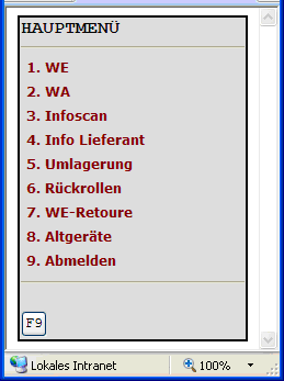 Scanner MC9090 bzw. Internet Explorer