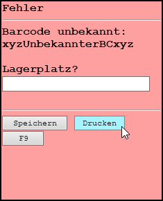 Unbekannter Barcode