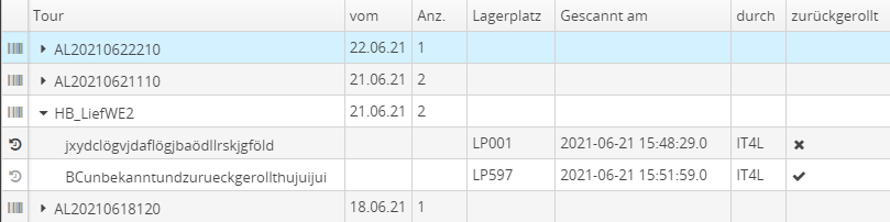 Unbekannte Barcodes